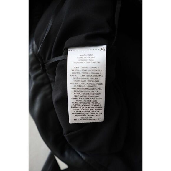 Lauren Ralph Lauren Women's Sz 6 Black Lamb Leather Cropped High Rise Pants - Picture 12 of 13